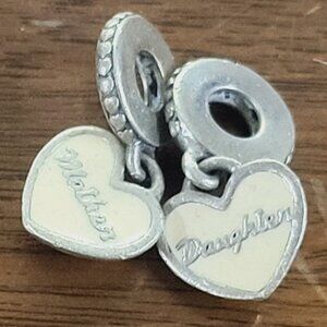 Pandora - Mother and Daughter Hear Dangle Charms